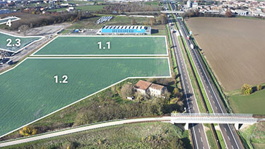 Aerial view of Nuove Fabbriche Industrial Village - view 4
